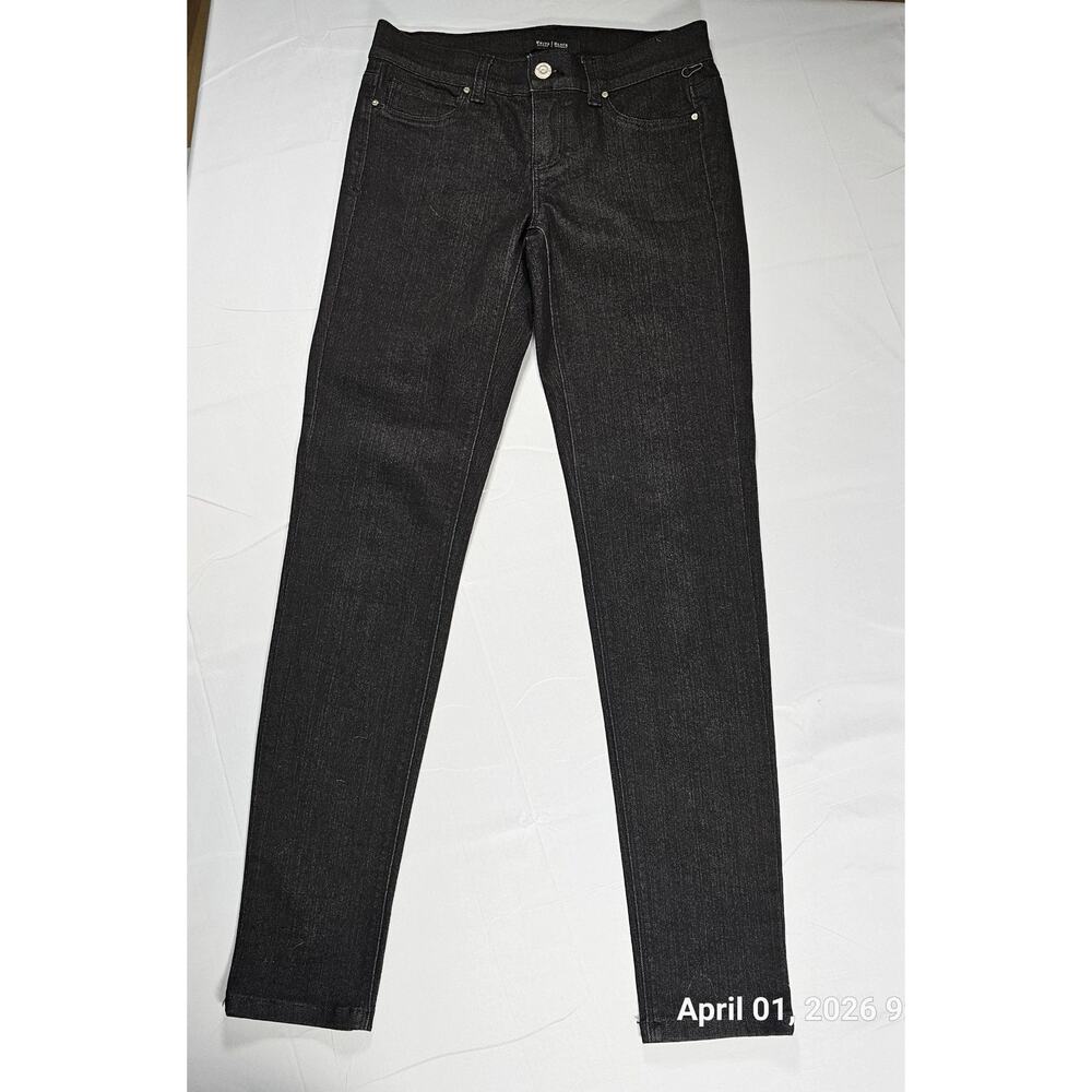 White House Black Market Noir Skinny Jeans Black XS Regular NWT Stretch Denim